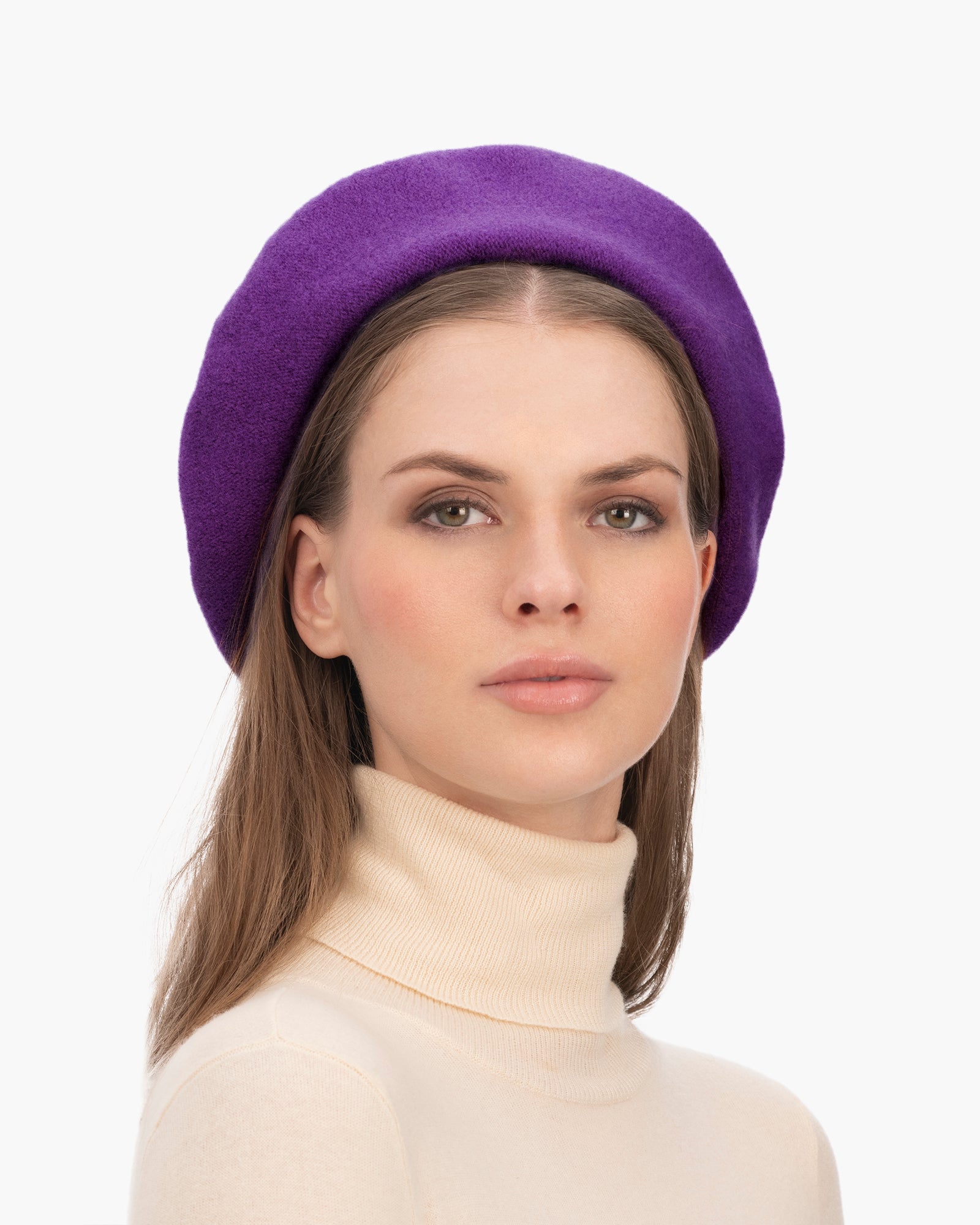Tanya beret Purple Eric Javits