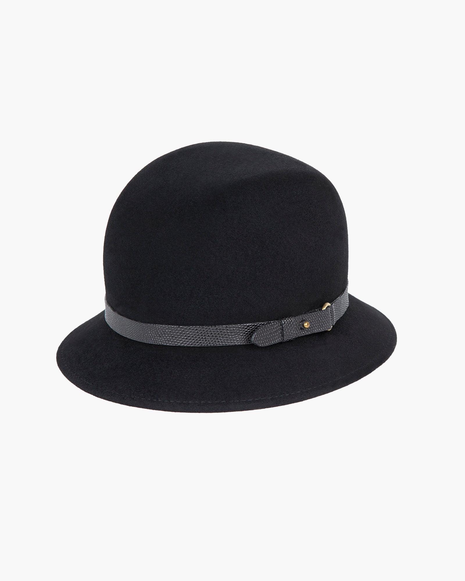 Wickford Cloche I Wool Hat with Leather Band | Eric Javits