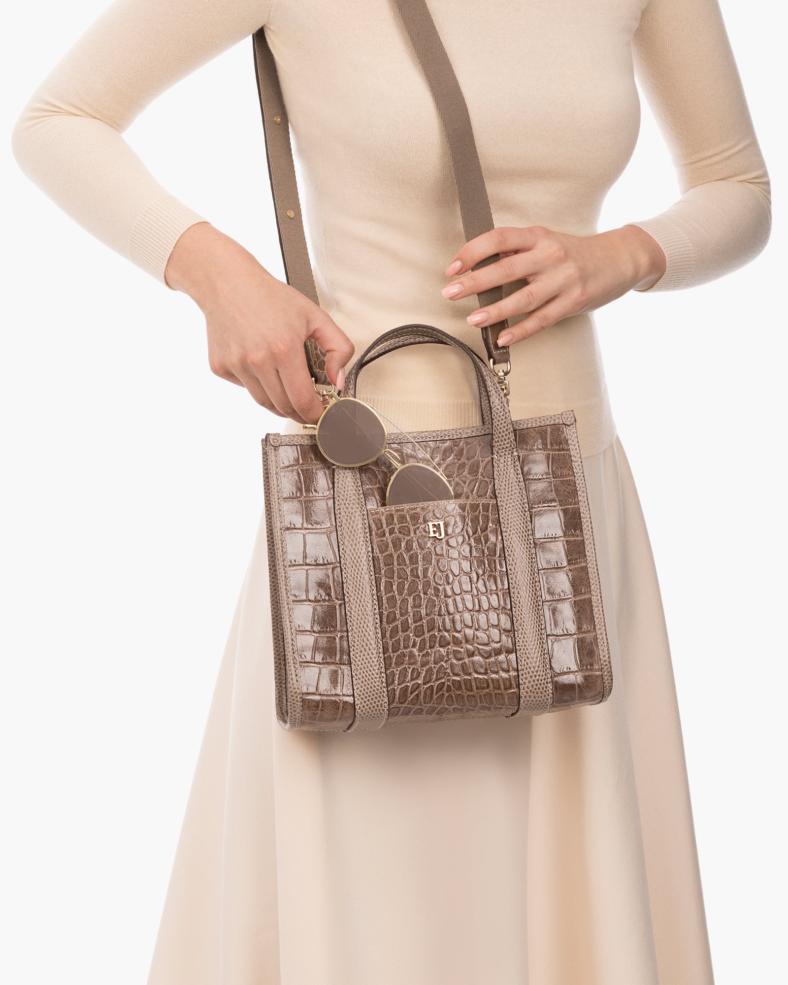 Toto Tote Bag I Embossed Calf Leather | Eric Javits