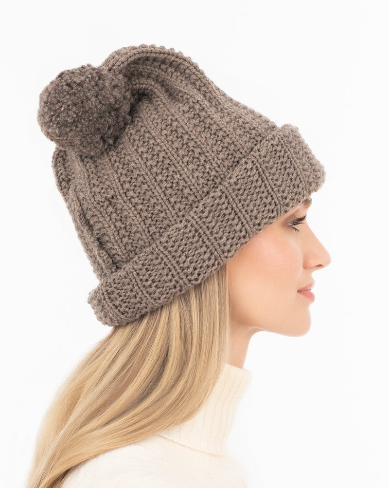 Beanie Taupe Eric Javits