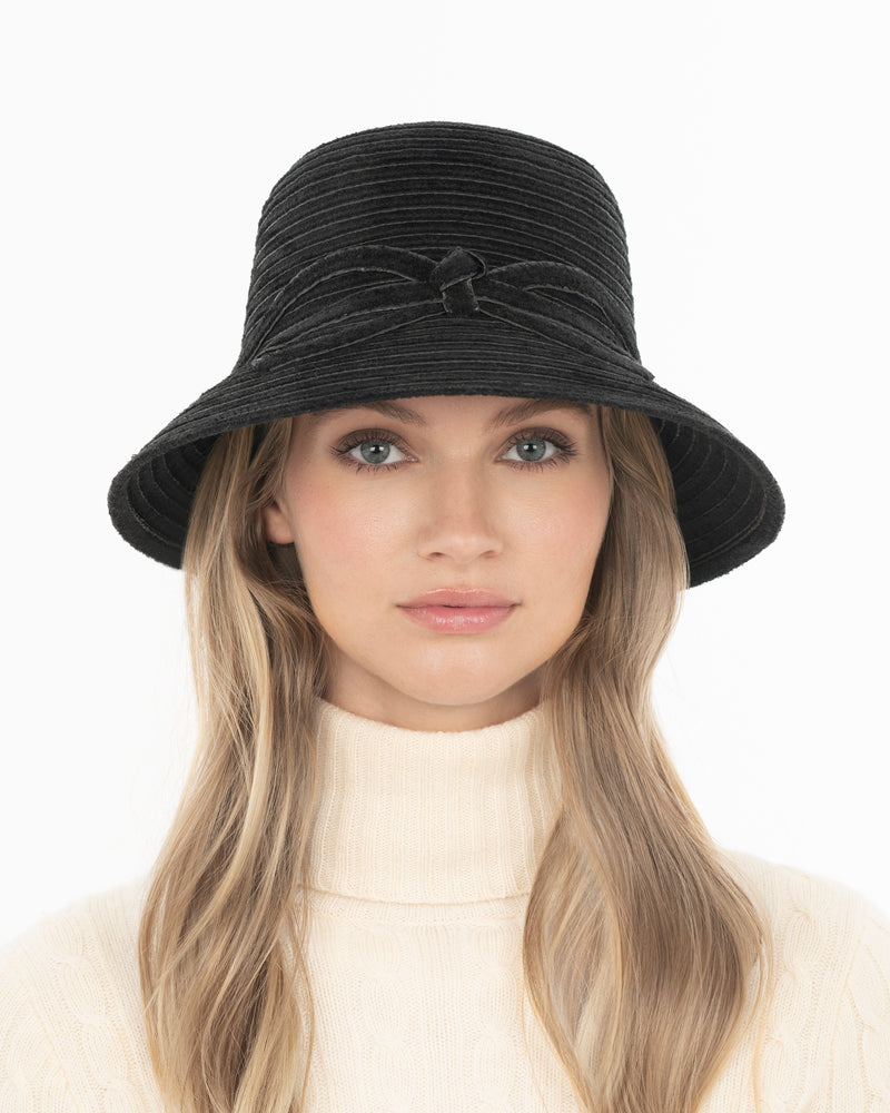 Shenia Bow Cloche Black Eric Javits