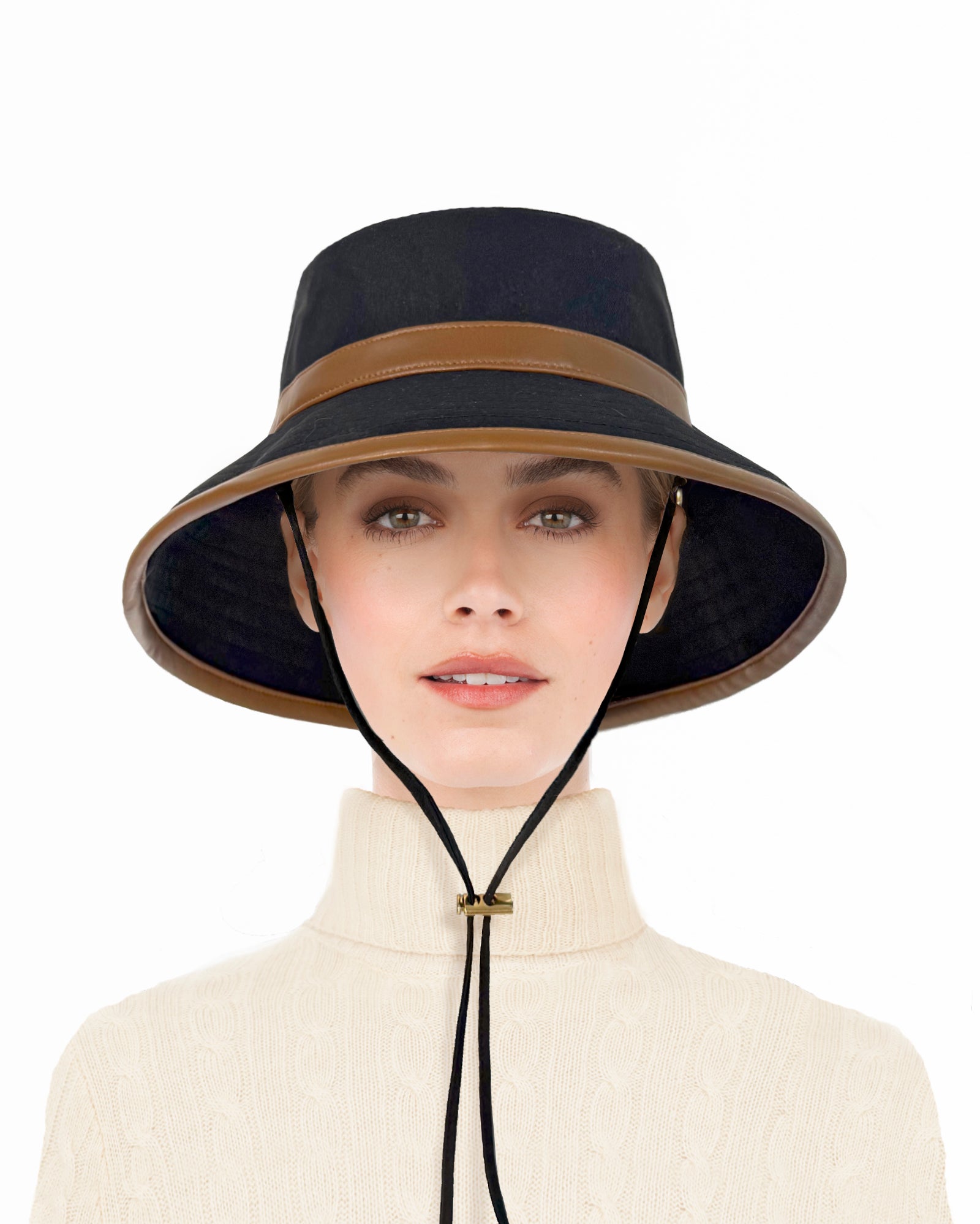 Petra Rain Bucket Black/Saddle Eric Javits