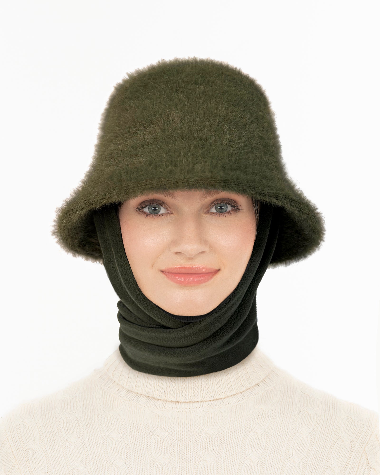 Fuzzy Ivy Bucket With Scarf Ivy Eric Javits