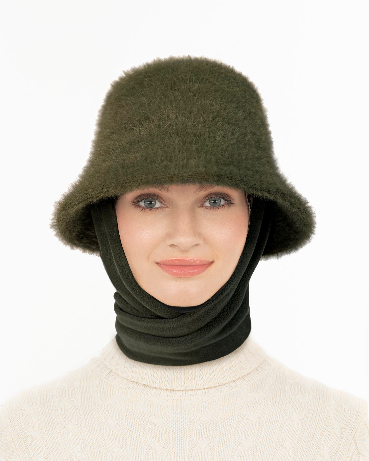 Fuzzy Bucket With Scarf Ivy Eric Javits