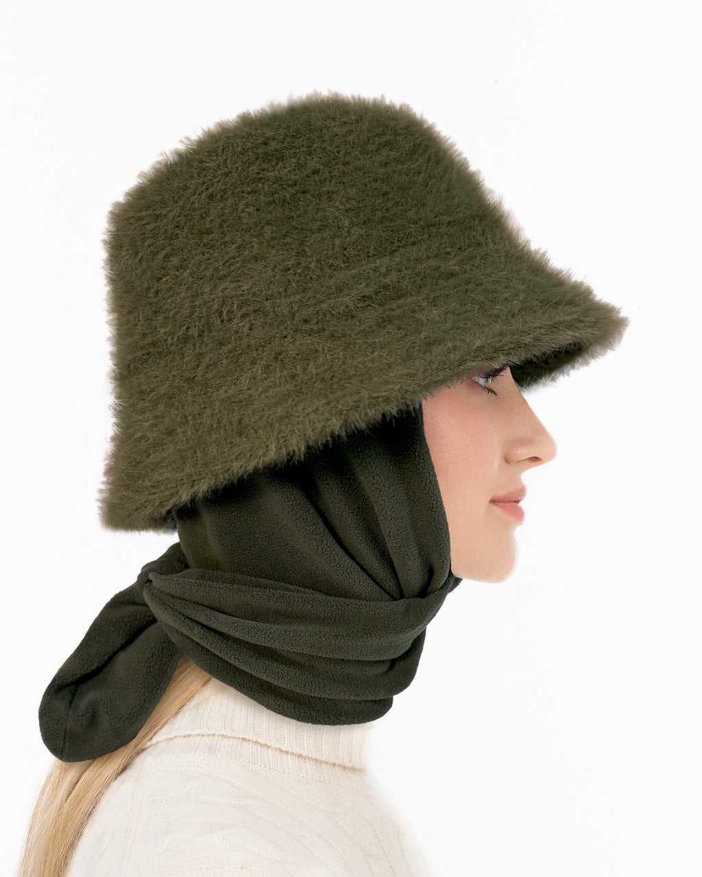 Fuzzy Bucket With Scarf Ivy Eric Javits