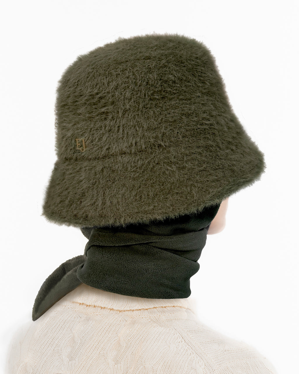 Fuzzy Bucket With Scarf Ivy Eric Javits