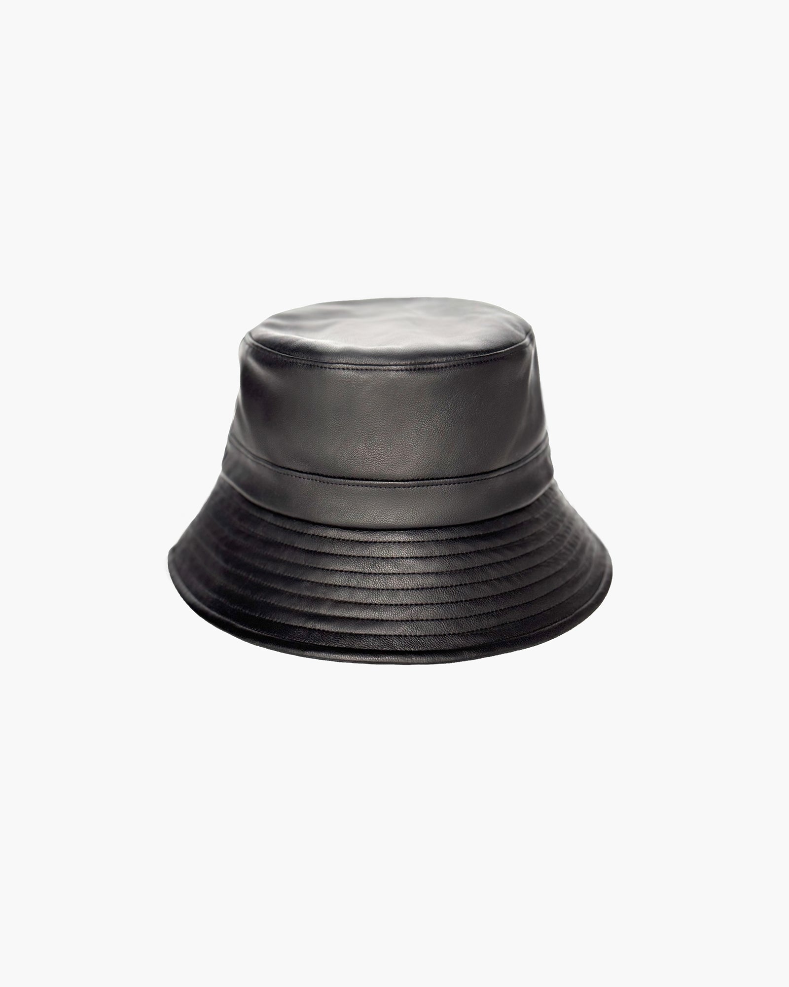 Leather Bucket Black Eric Javits