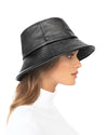 Leather Bucket Black Eric Javits