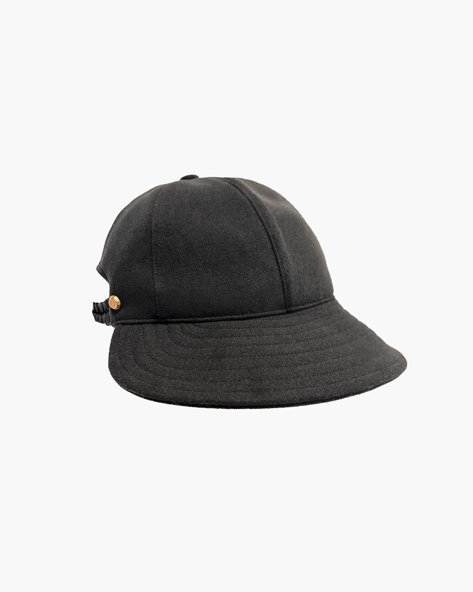 NWT Eric Javits Wool Felt Sculpted Cloche Navy Hat Made In USA Chain Cloche Hat I Cloche with Gold Chain | Eric Javits main image 3