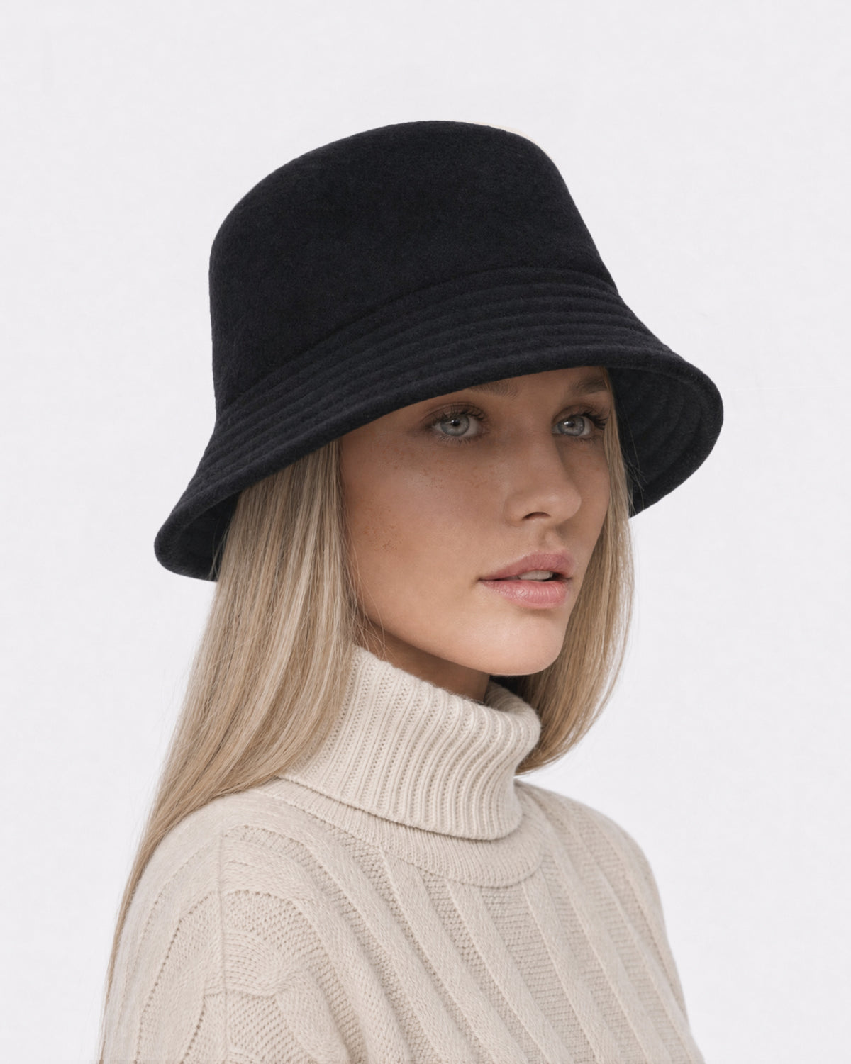 Wool Bucket Black Eric Javits