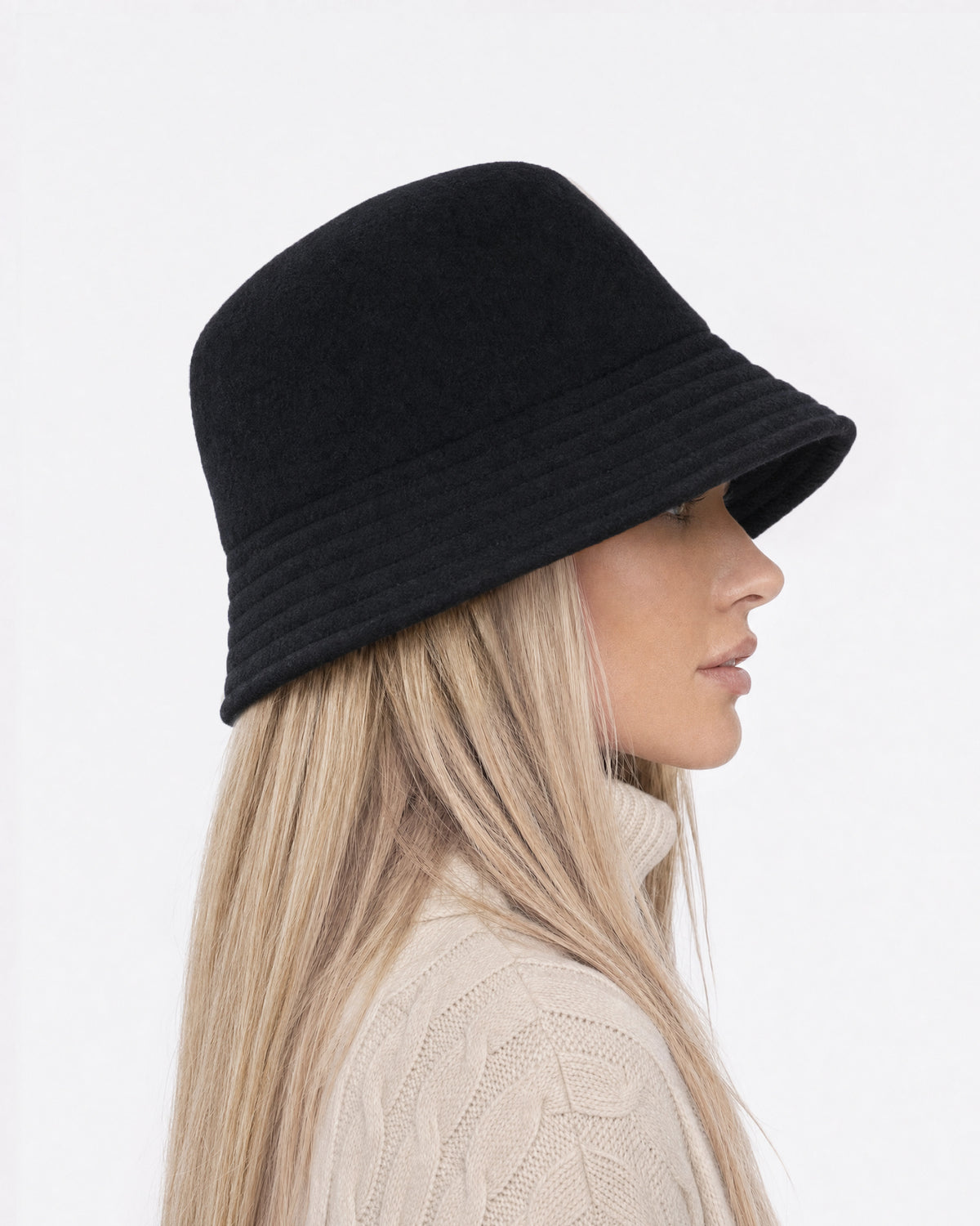 Wool Bucket Black Eric Javits
