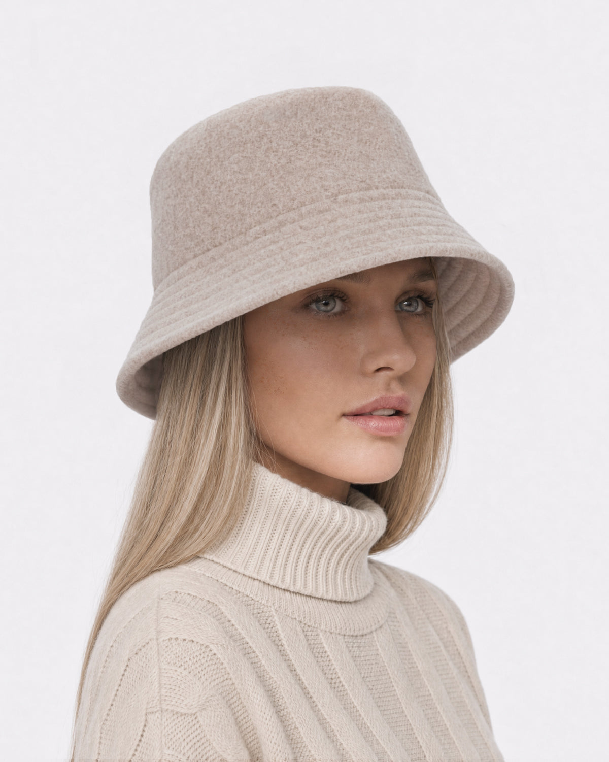 Wool Bucket Light Taupe Eric Javits