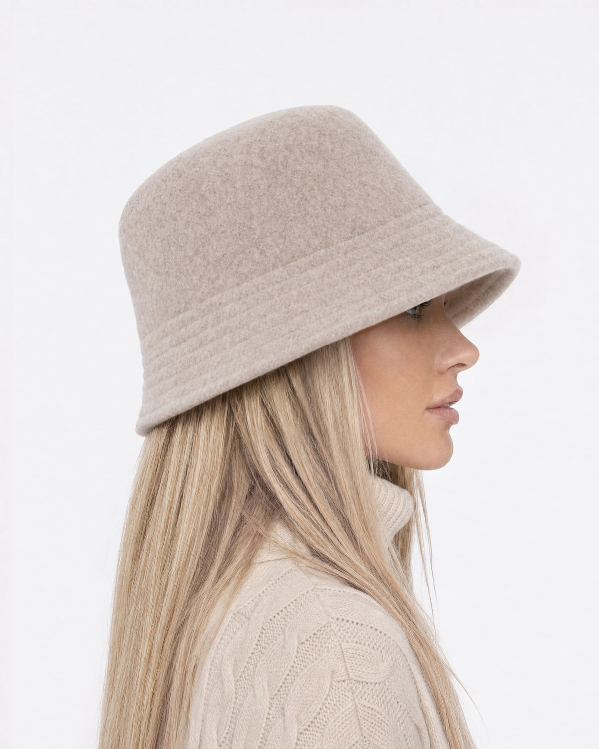 Wool Bucket Light Taupe Eric Javits
