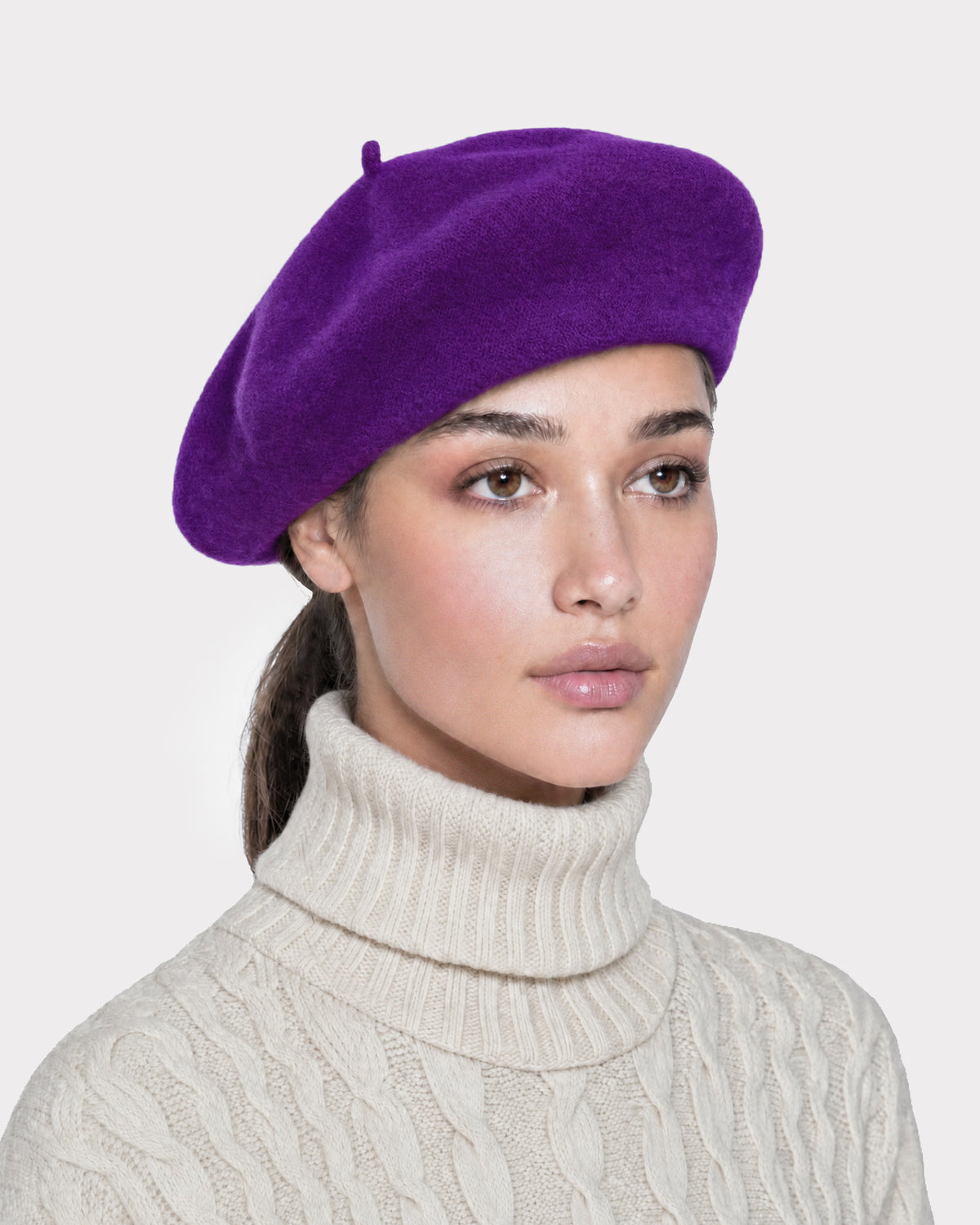 Tanya beret Purple Eric Javits