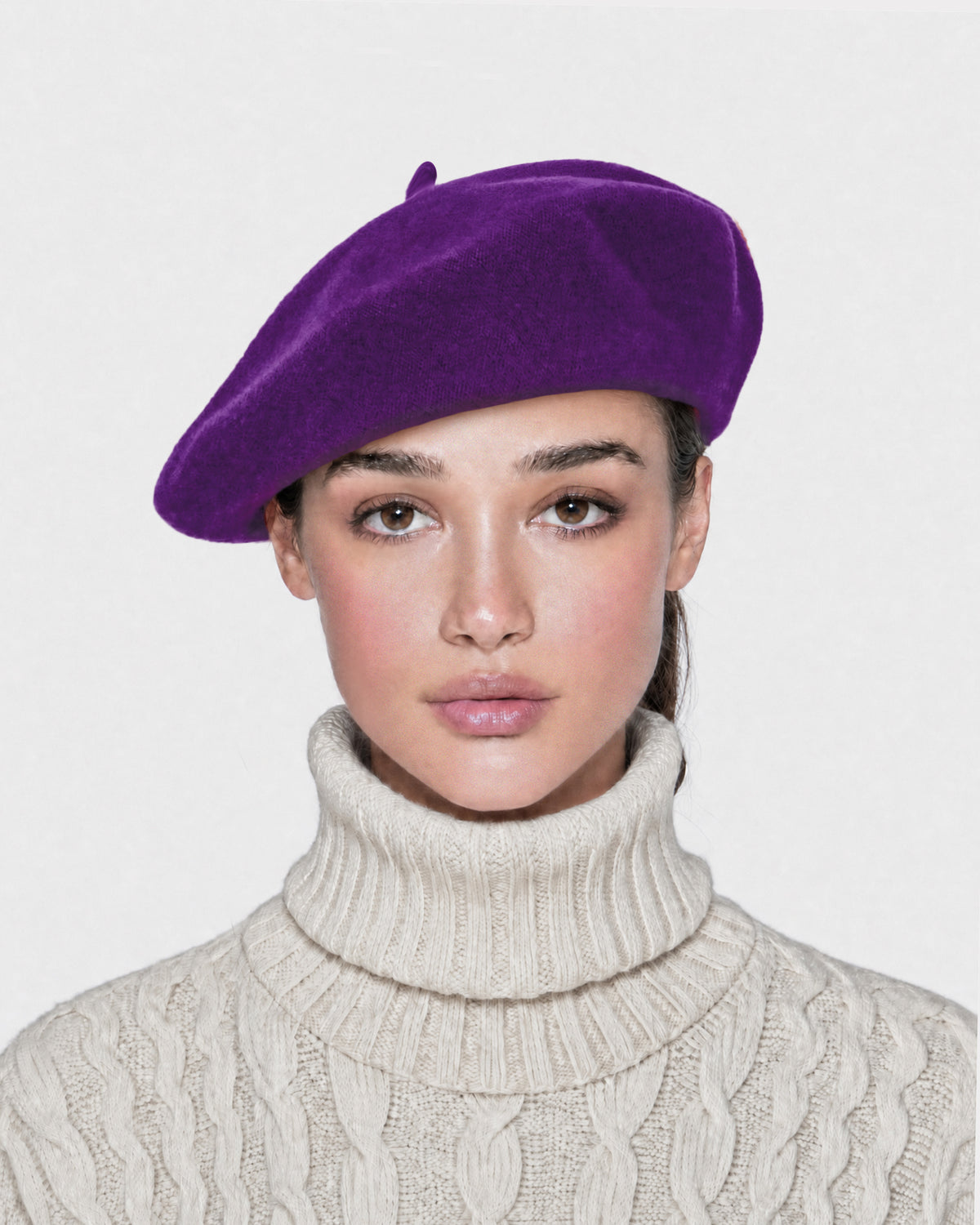 Tanya beret Purple Eric Javits