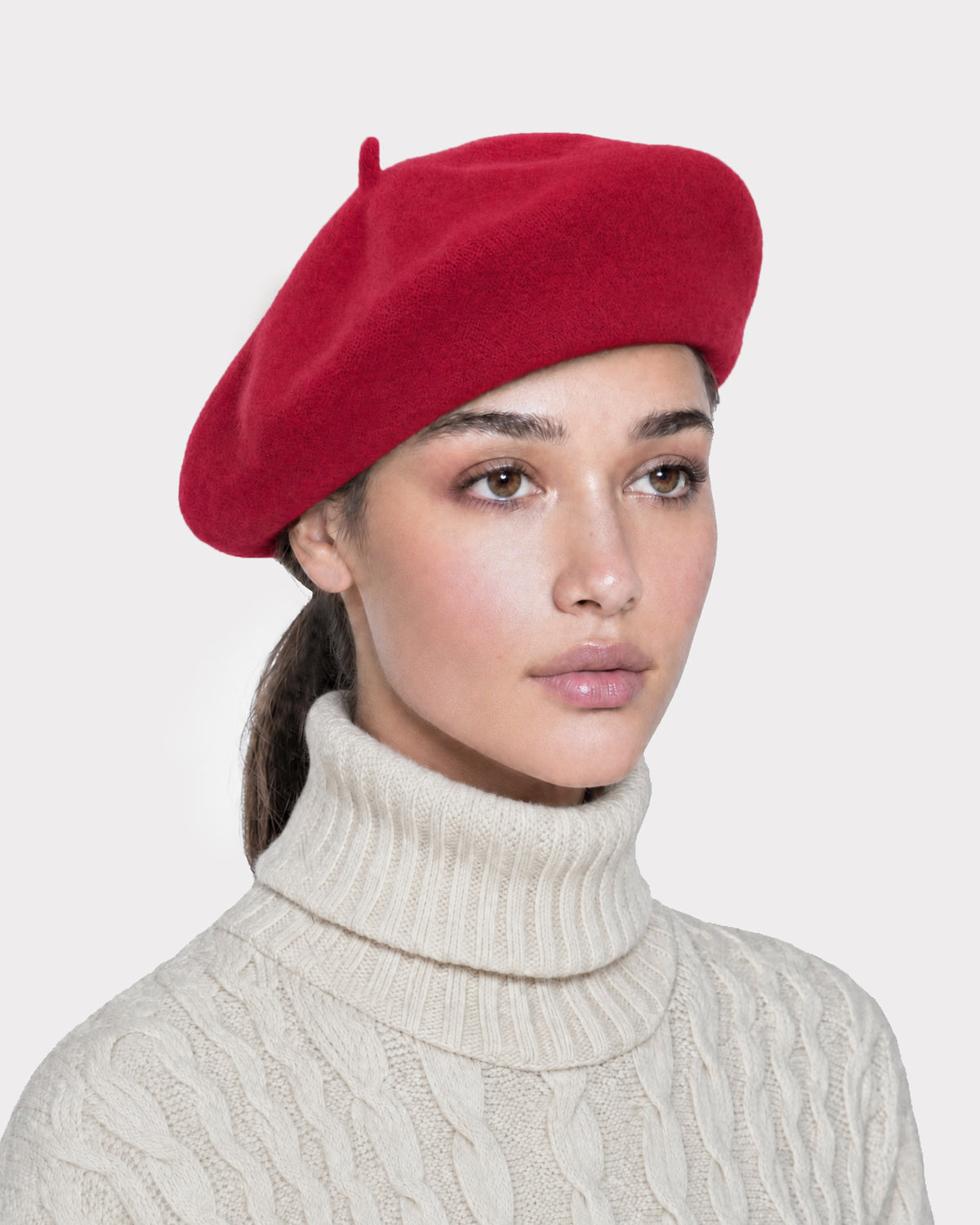 Tanya beret Red Eric Javits