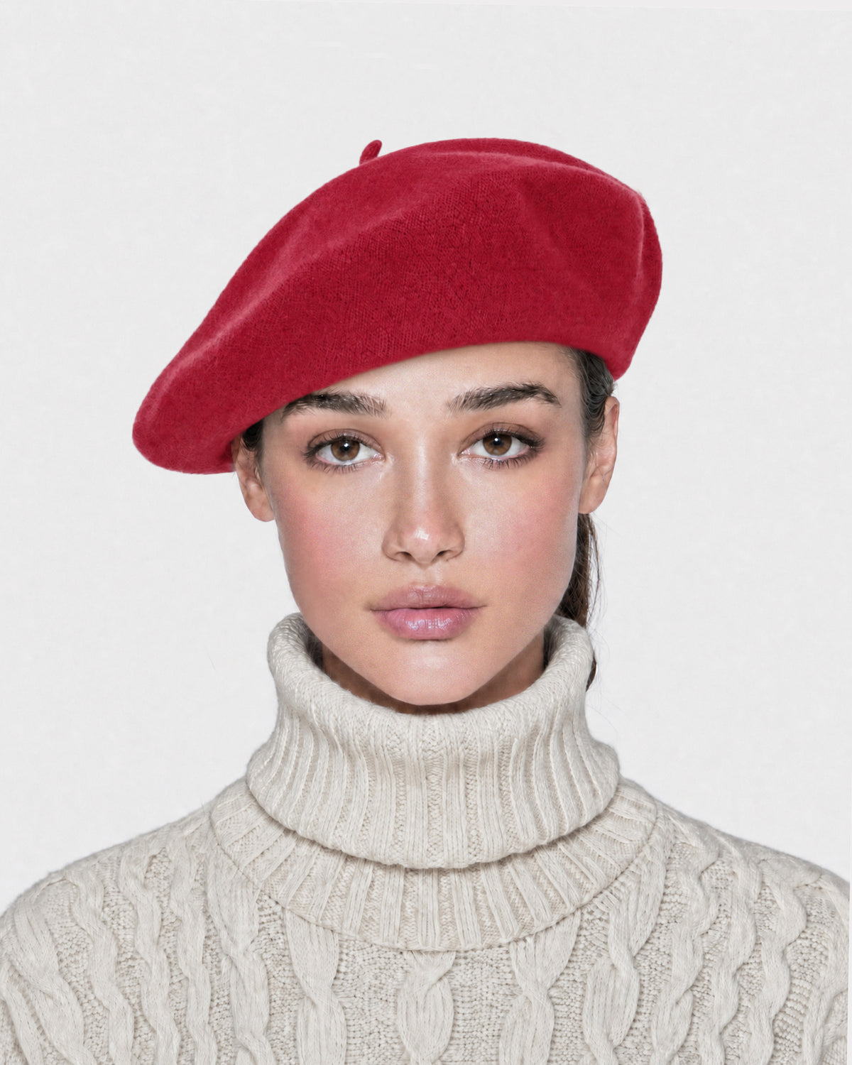 Tanya beret Red Eric Javits