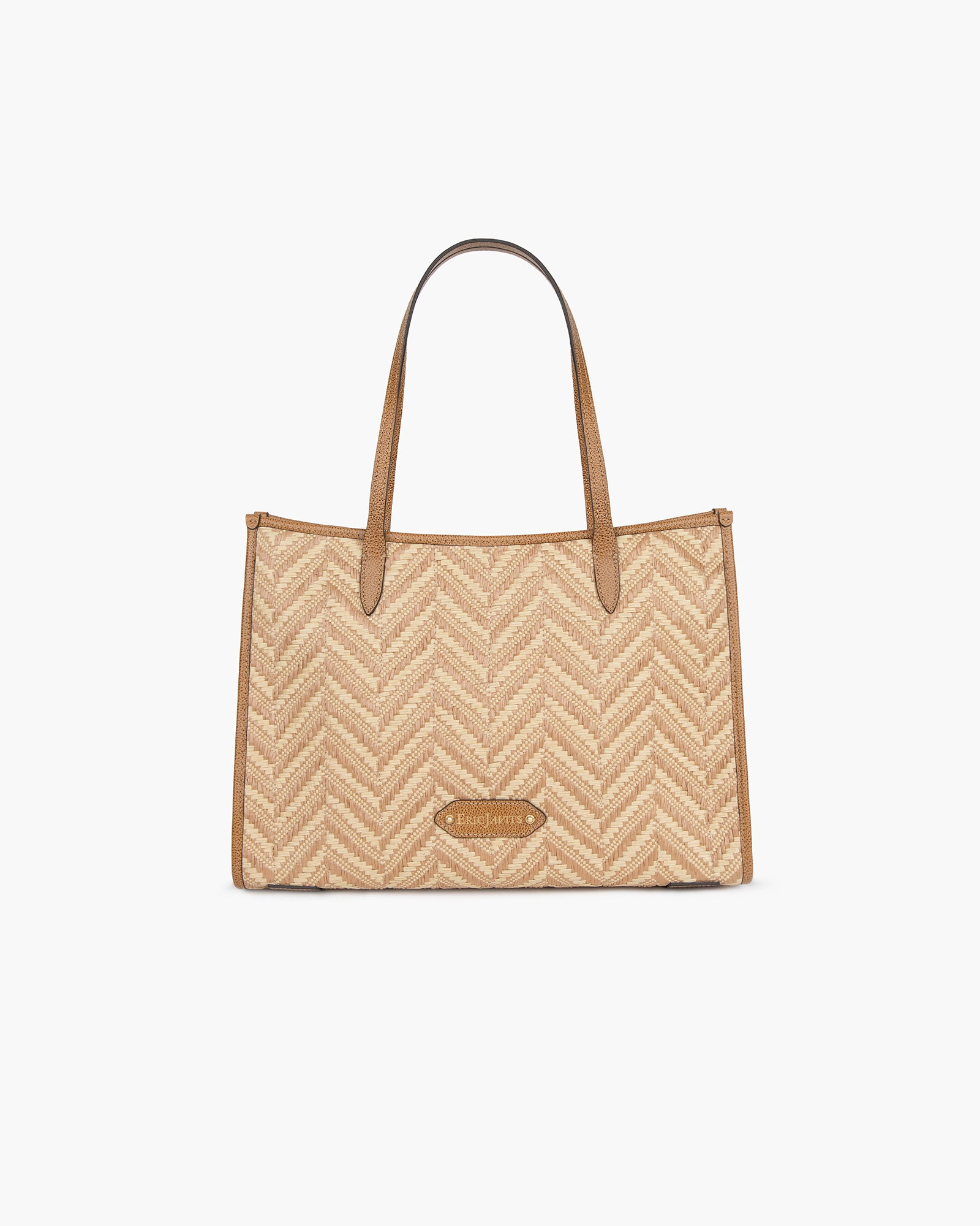 Palmoway Tote Bag I Raffia with Leather Trim | Eric Javits