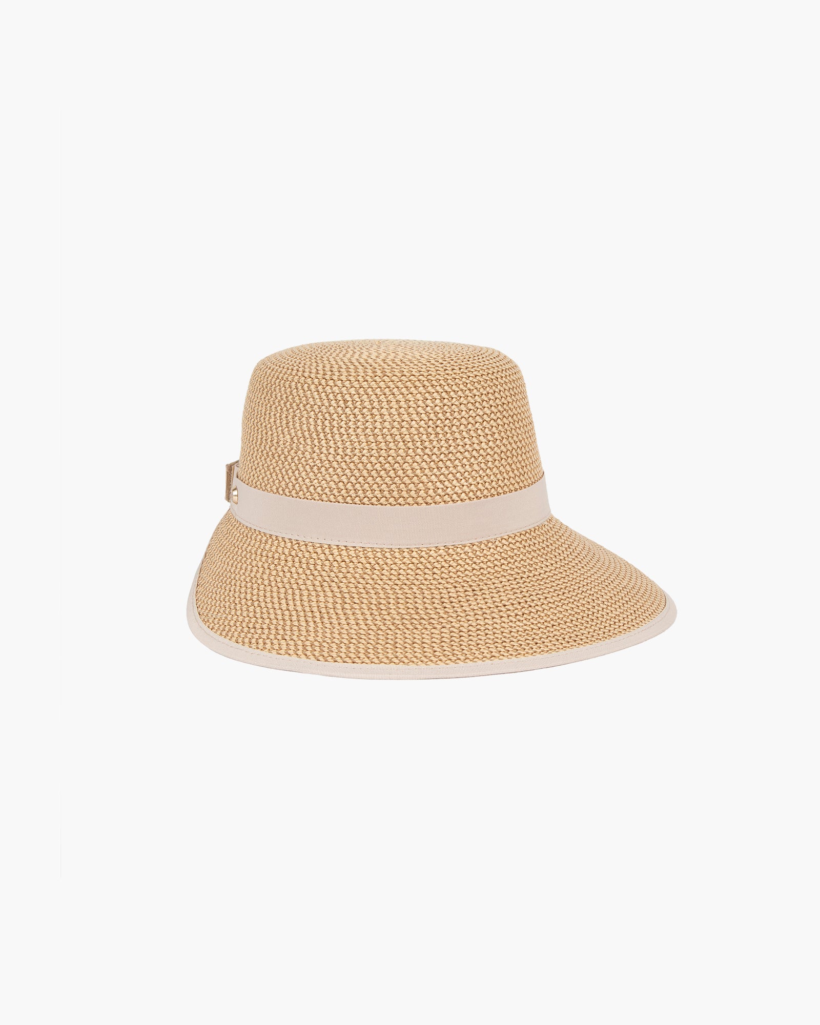 Eric Javits NWT Vintage 1990 Straw Military Cap Visor Studded Trim Statement Hat Buy Luxury Designer Hats for Women & Men | Eric Javits main image 3