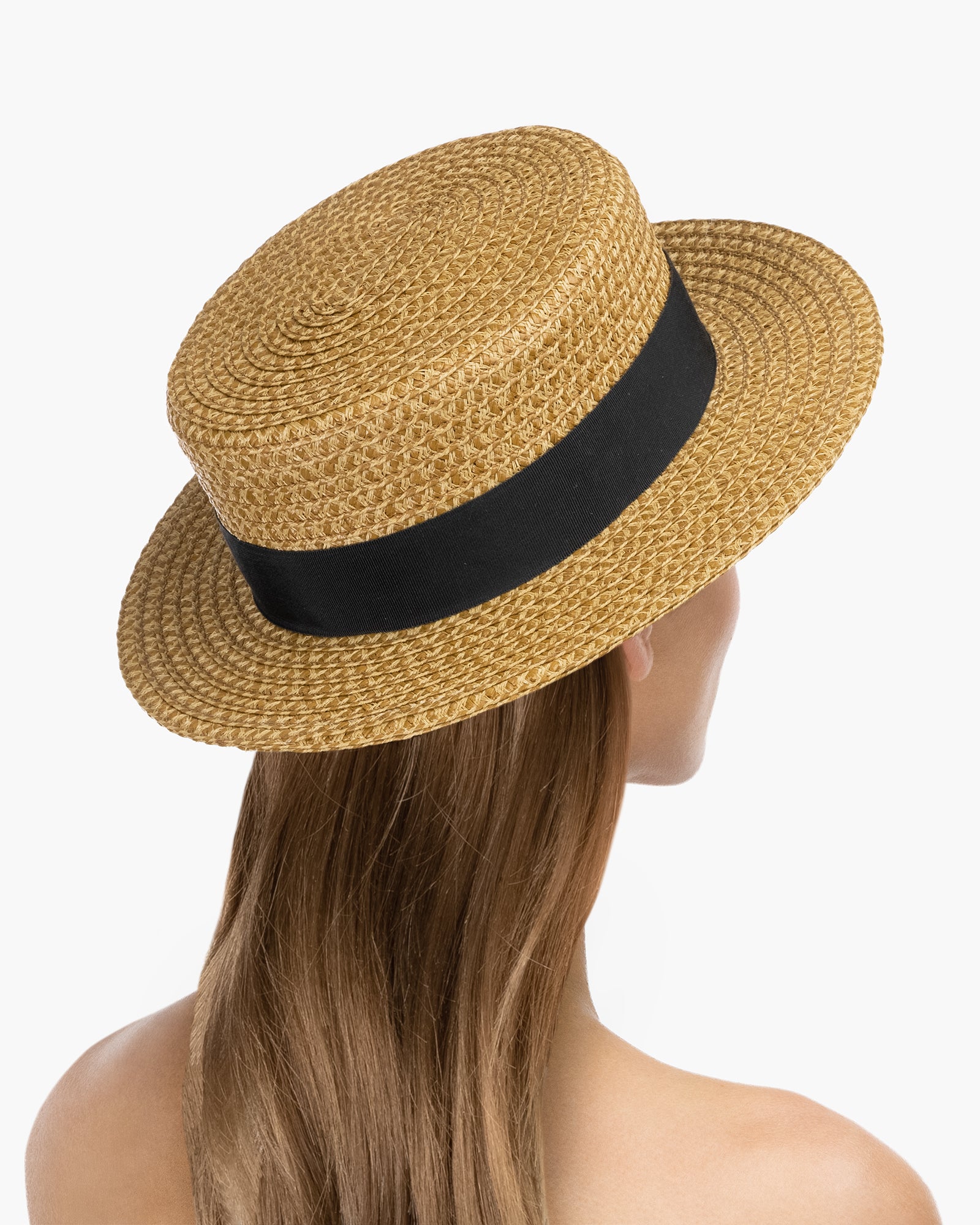 Boater Peanut/White Eric Javits