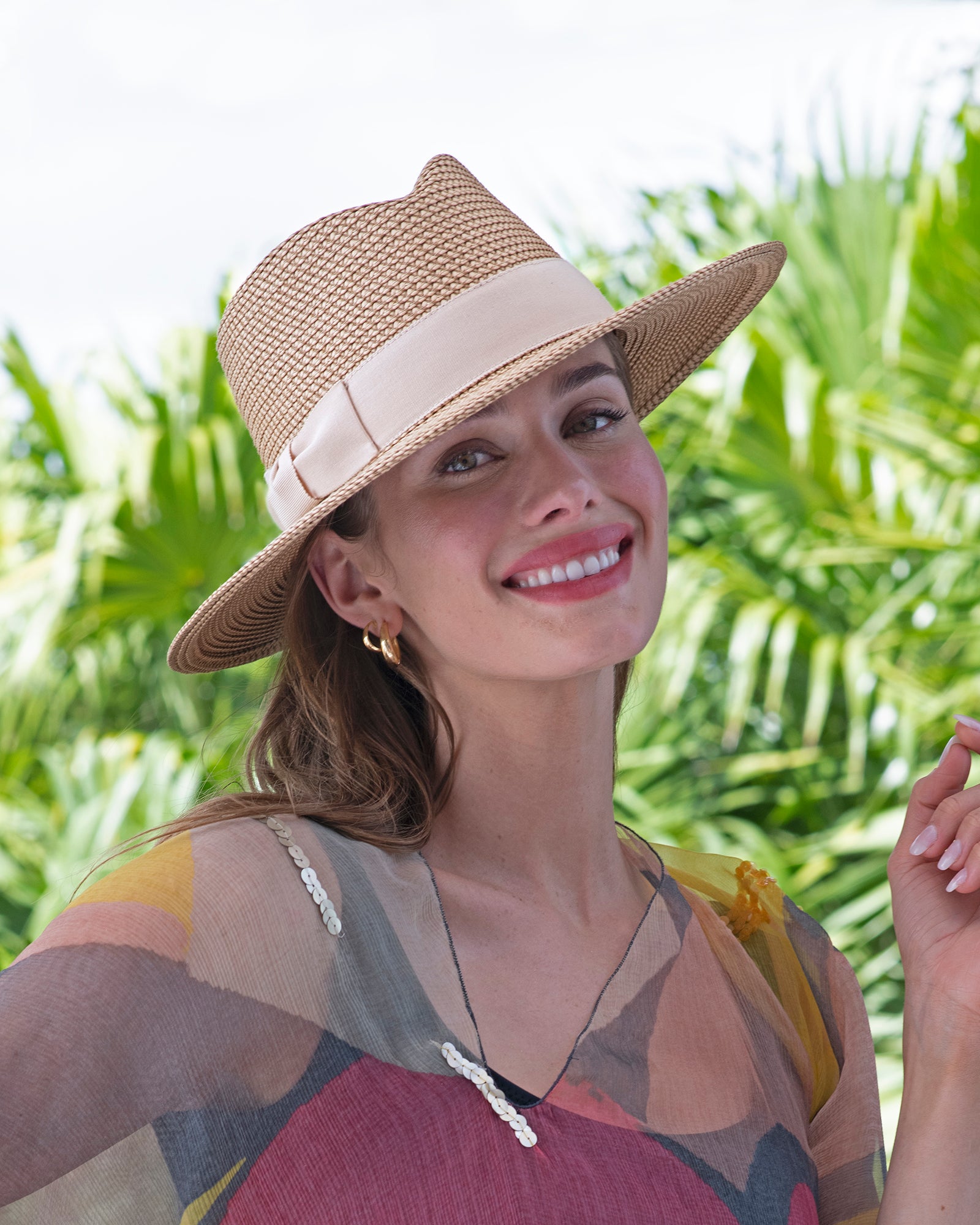 エリックジャビッツ ERIC JAVITS アメリカ製 麦わら帽子 カラフル Valeria Bucket Hat | Straw Squishee | Eric Javits