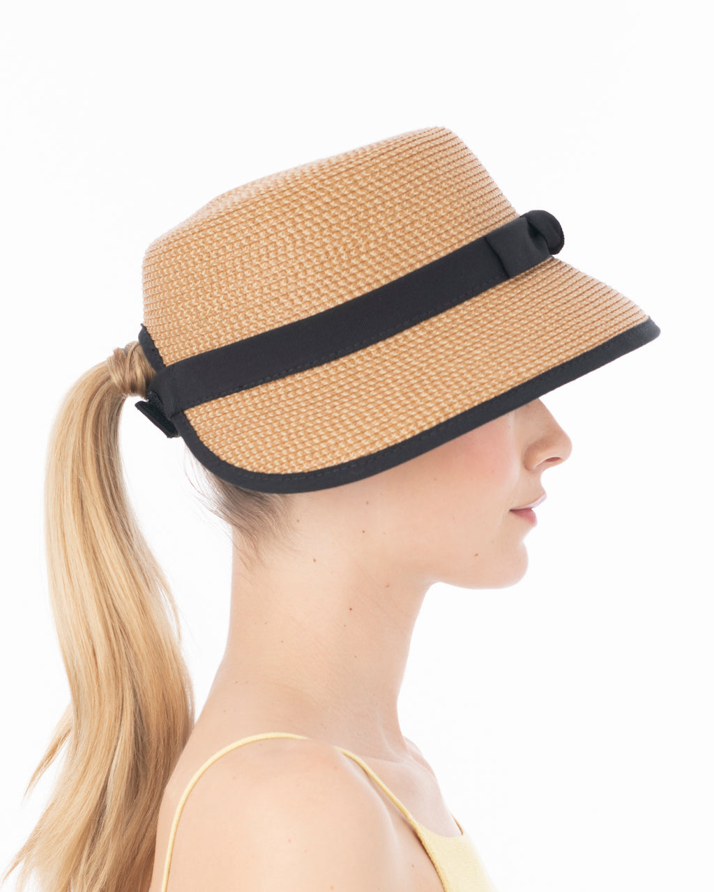 Pamie Visor Natural/Black Eric Javits