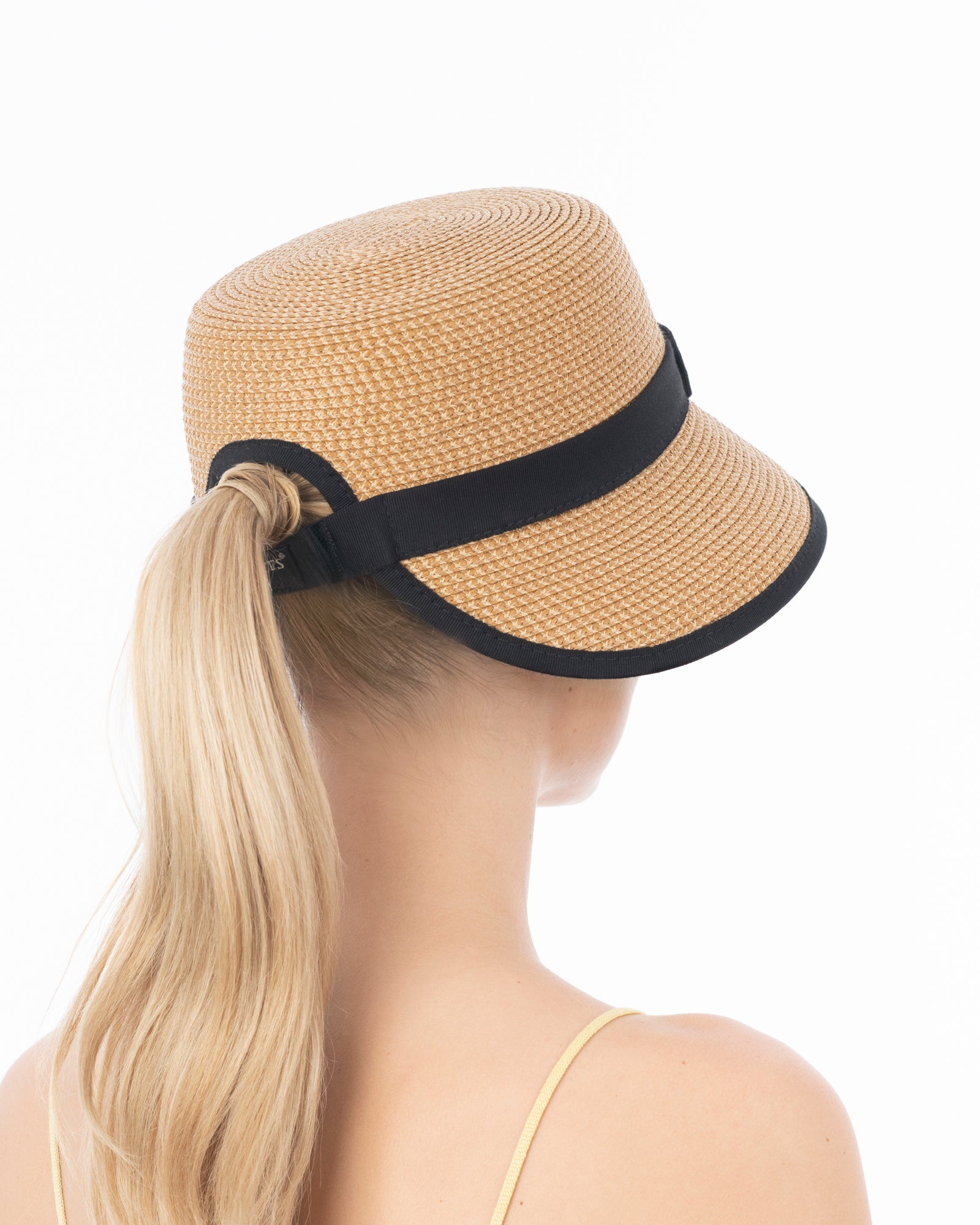 Pamie Visor Natural/Black Eric Javits