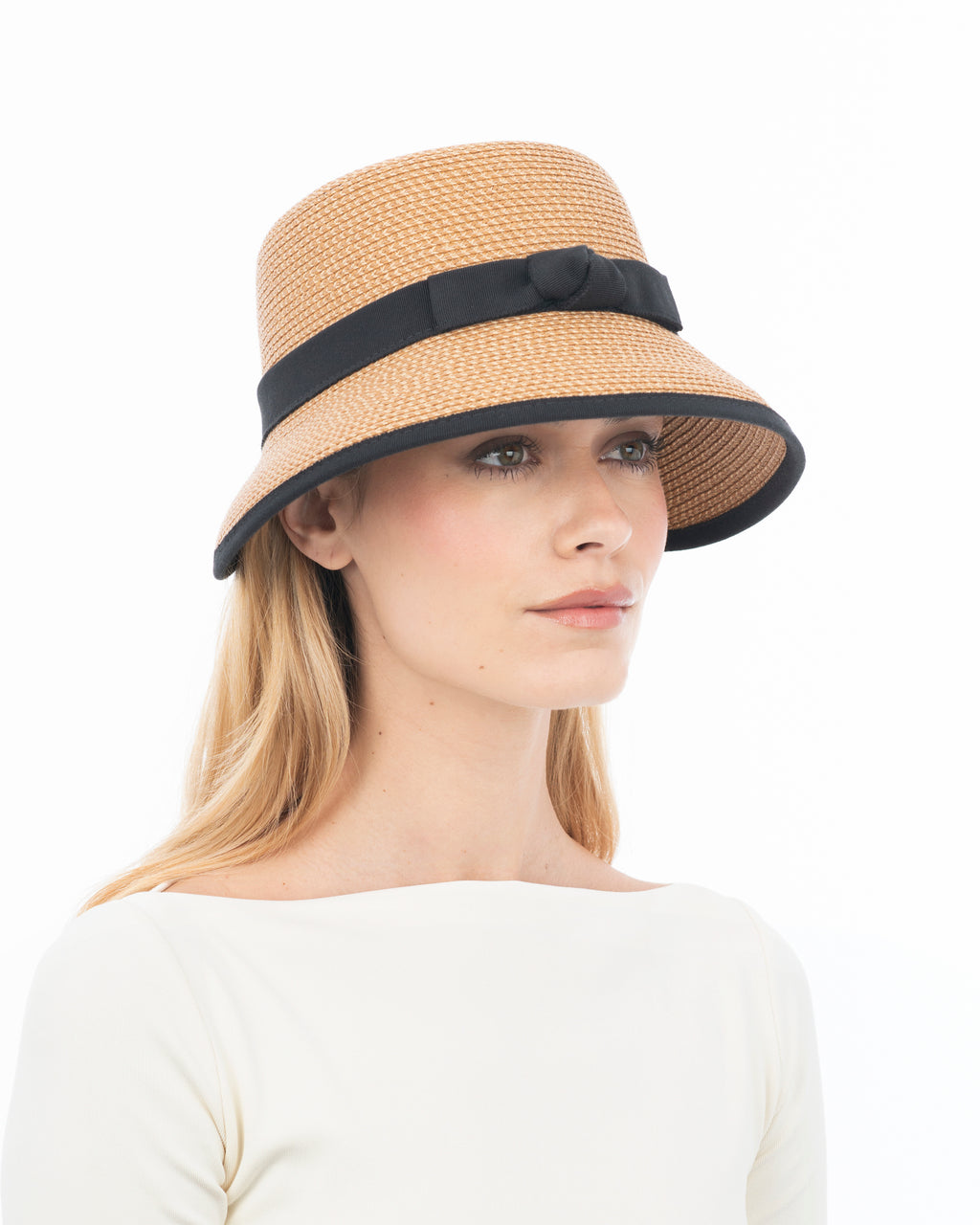 Pamie Visor Natural/Black Eric Javits