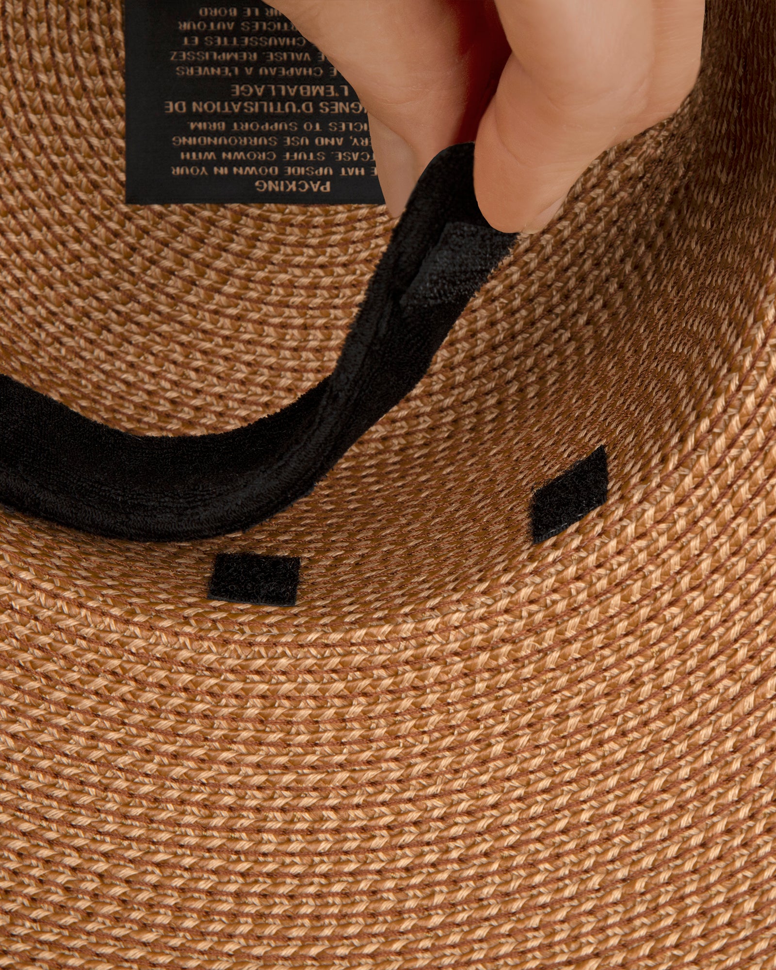 Pamie Visor Natural/Black Eric Javits