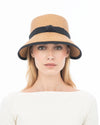 Pamie Visor Natural/Black Eric Javits