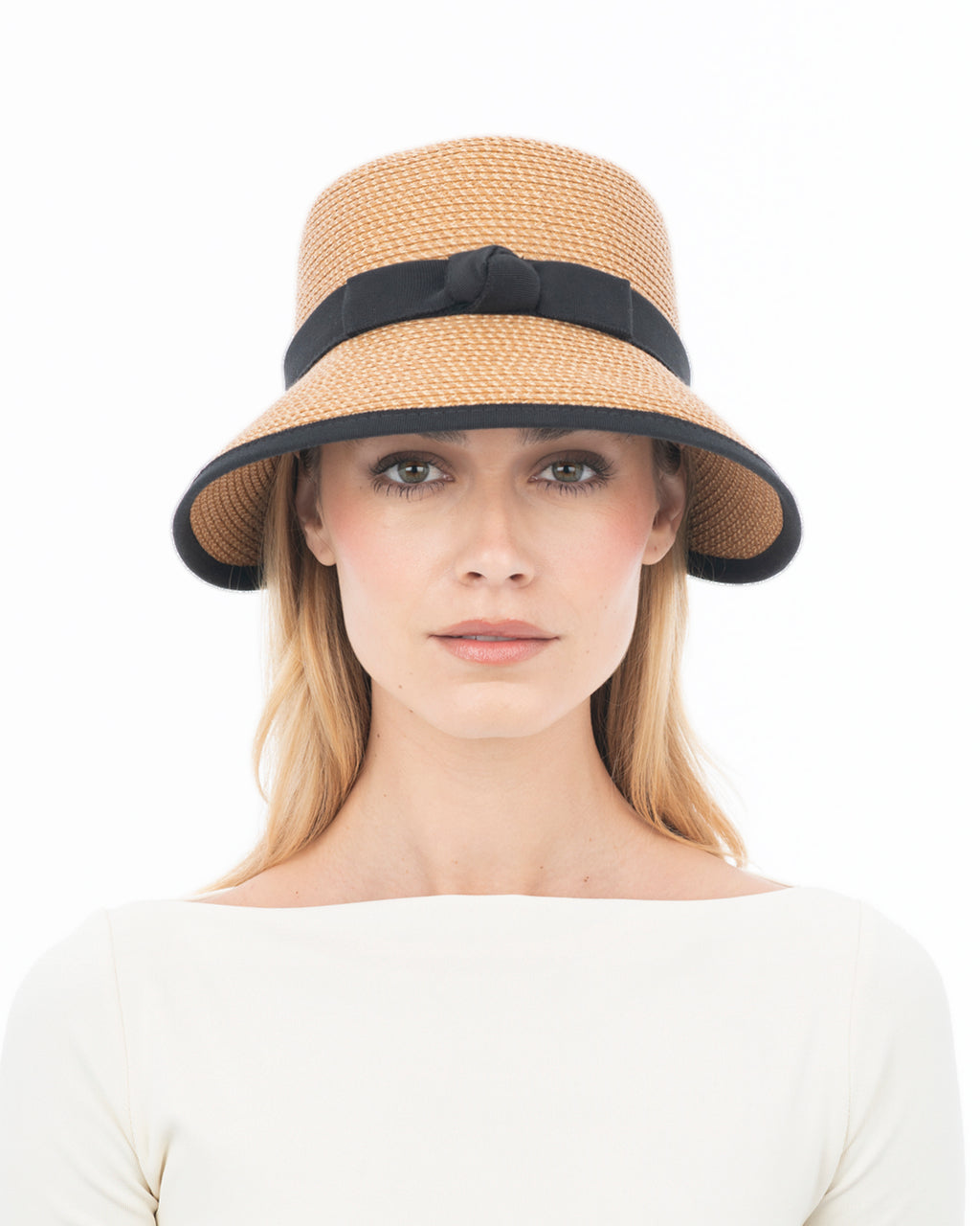 Pamie Visor Natural/Black Eric Javits