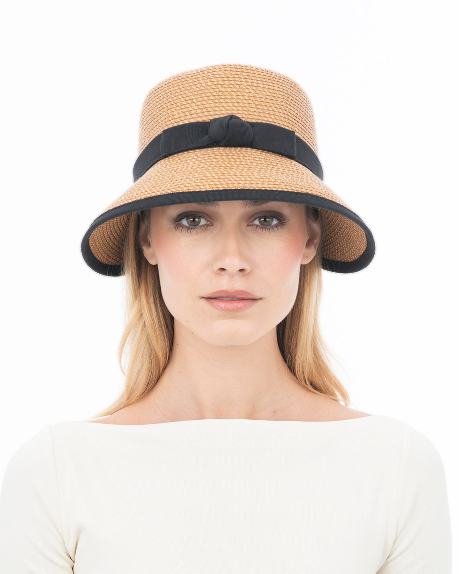 Pamie Visor Natural/Black Eric Javits