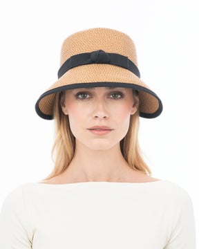 Pamie Visor Natural/Black Eric Javits