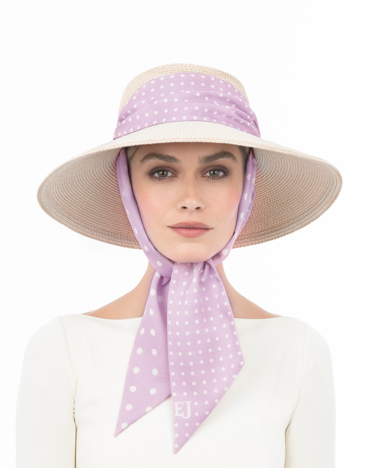 Twillybilly Cream/Orchid Dot Eric Javits