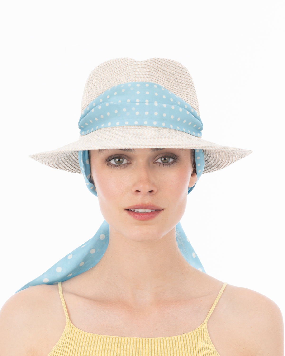 Twilly Classic Cream/Aqua Dot Eric Javits