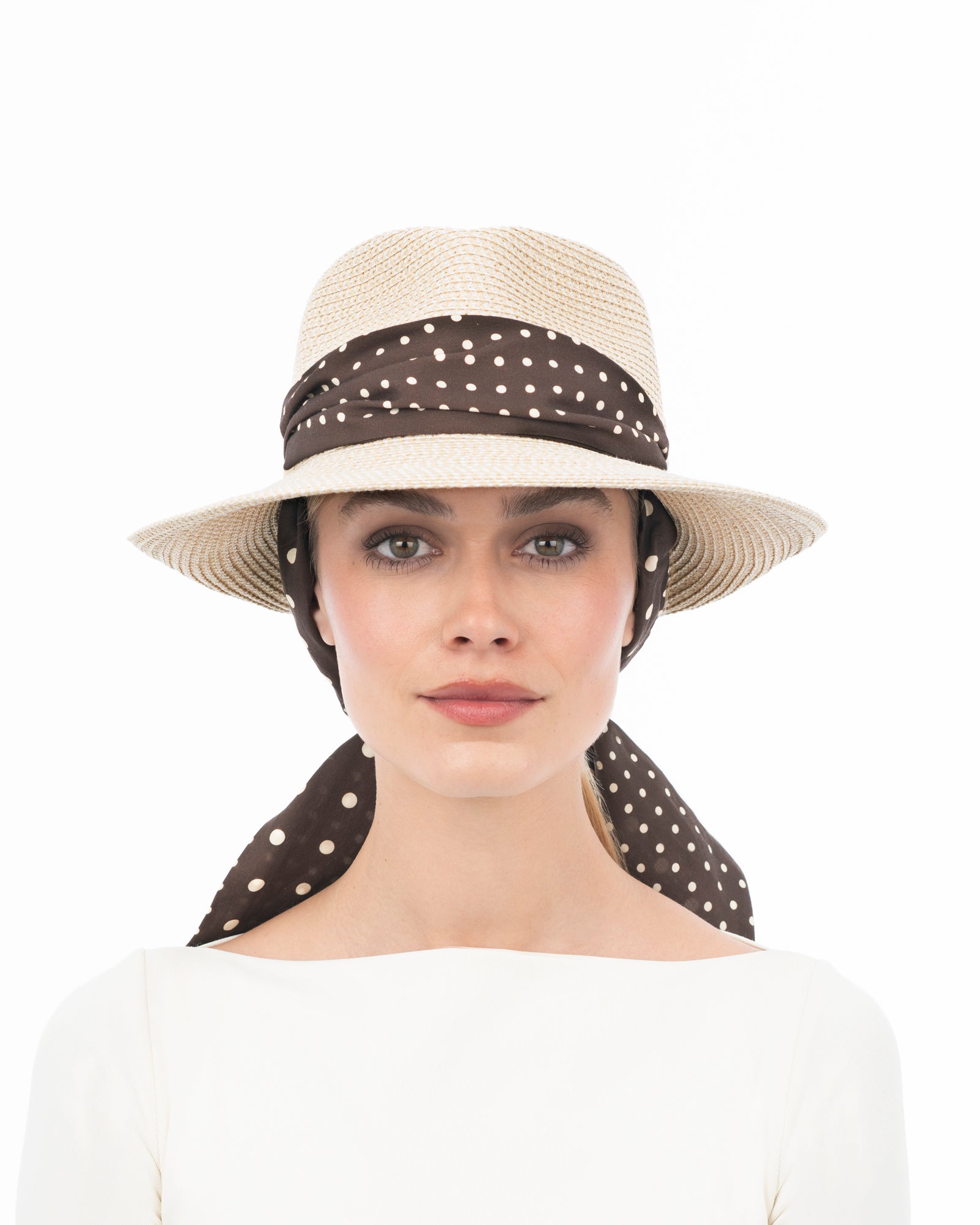 Twilly Classic Cream/Chocolate Dot Eric Javits