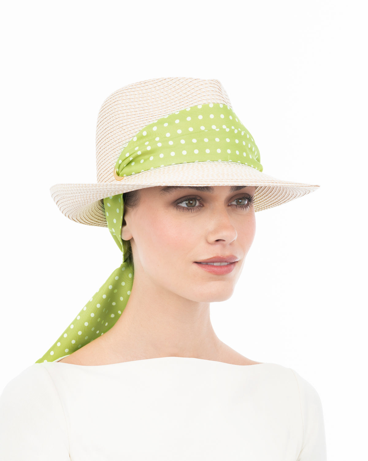 Twilly Classic Cream/Kiwi Dot Eric Javits