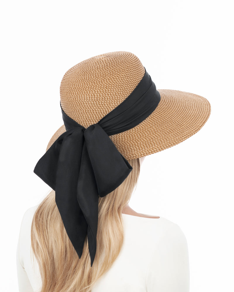 Loulou Sun Hat I Squishee® Straw Silk Bow Eric Javits