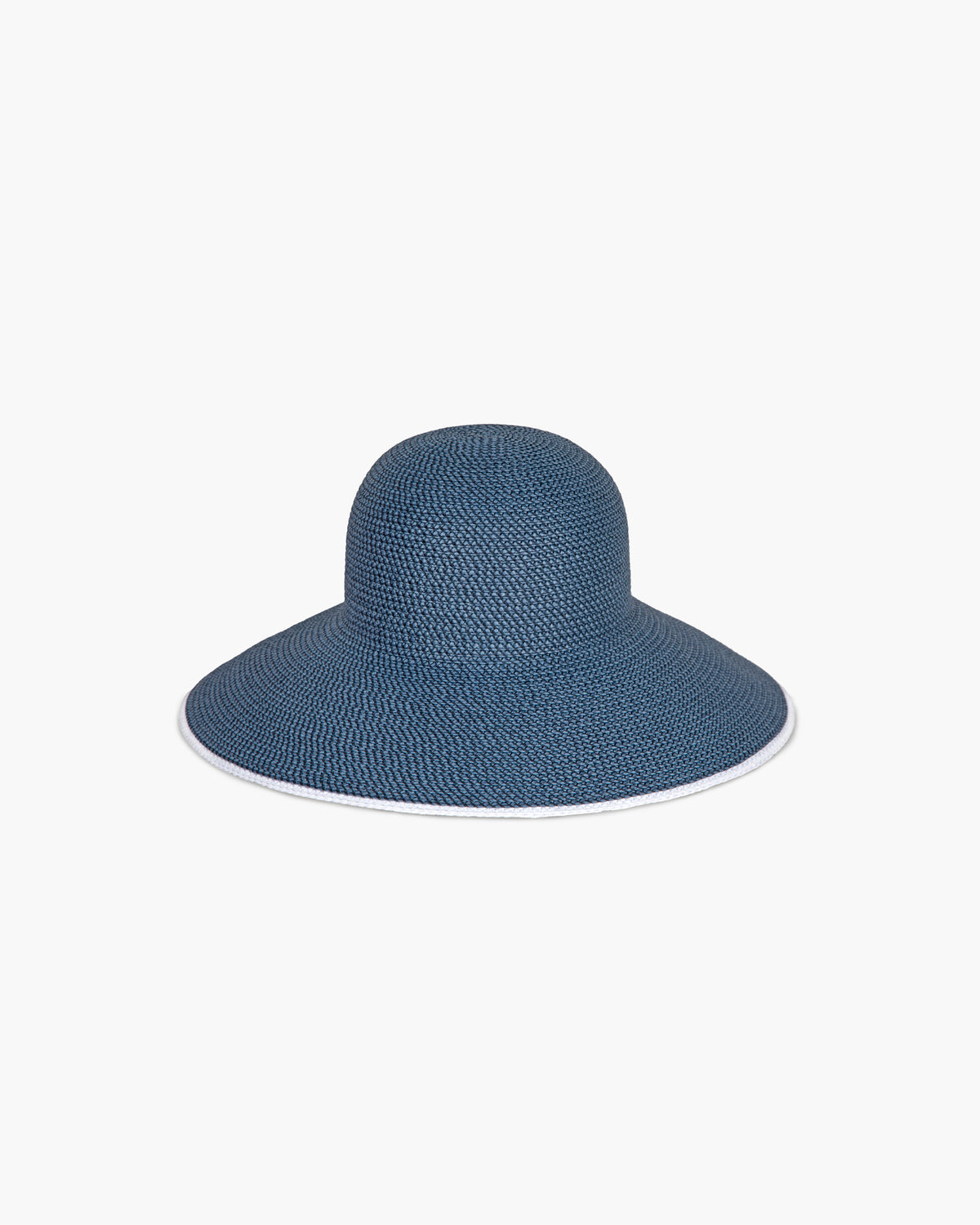 Eric Javits Squishee Blue Wide Brim Packable Sun Hat Made in USA Coastal Chic SS24_PALM_BEACH_13426_SQ_CAP_P  main image 2