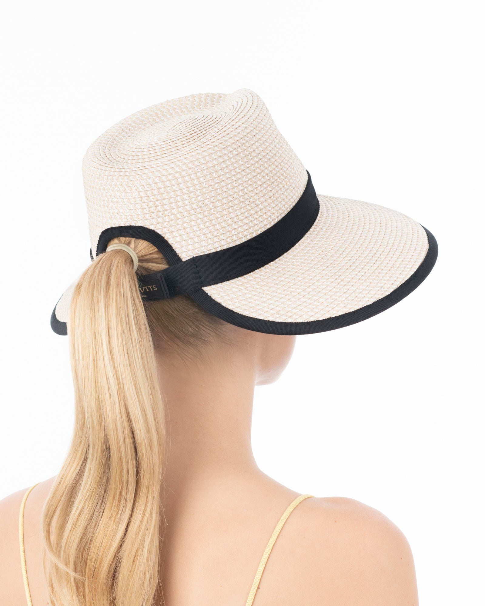 Suncrest Visor Cream Black | Women's | Eric Javits