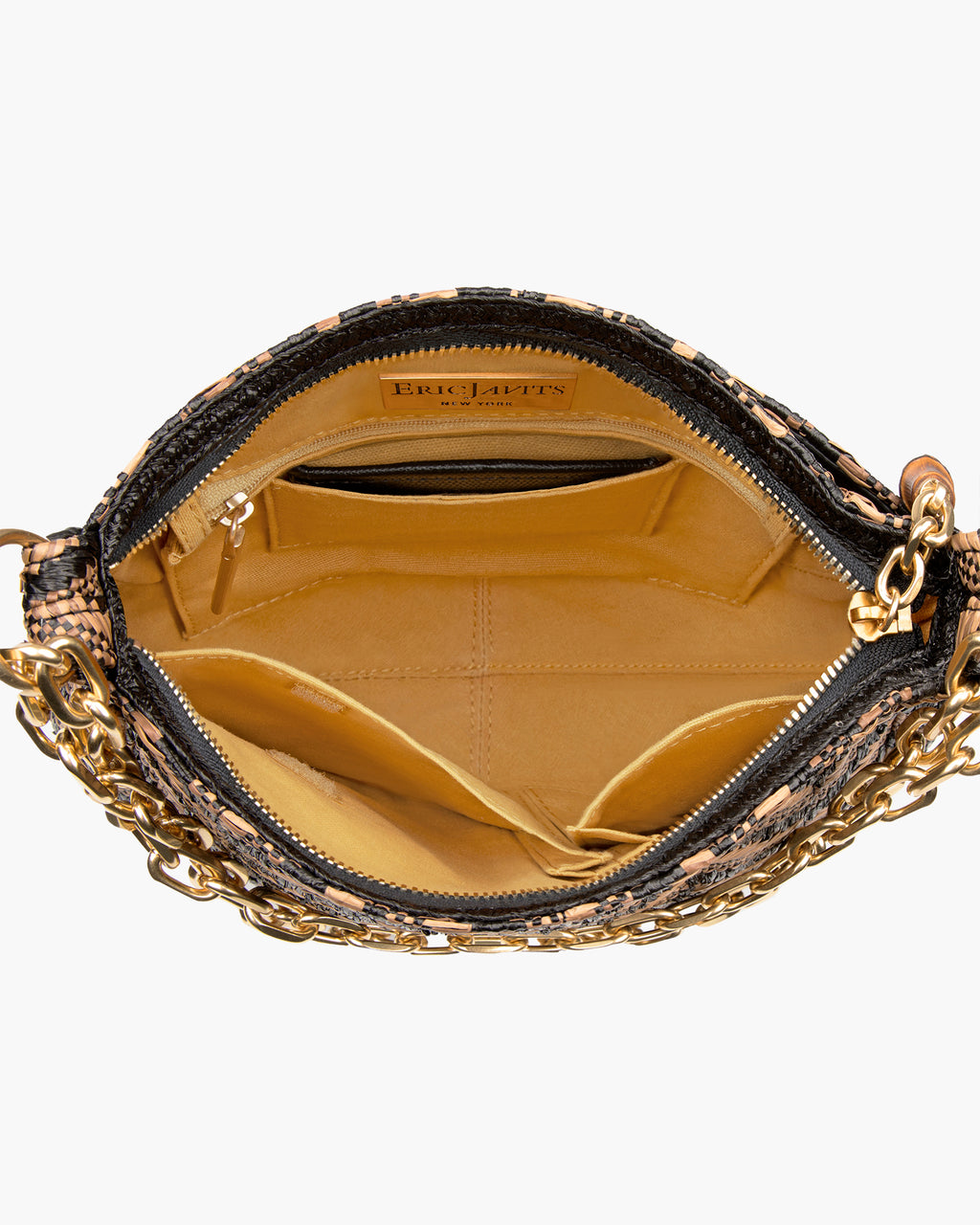 Chain Pouch Raffia Black Mix Eric Javits