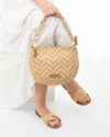 Chain Pouch Raffia Peanut Eric Javits