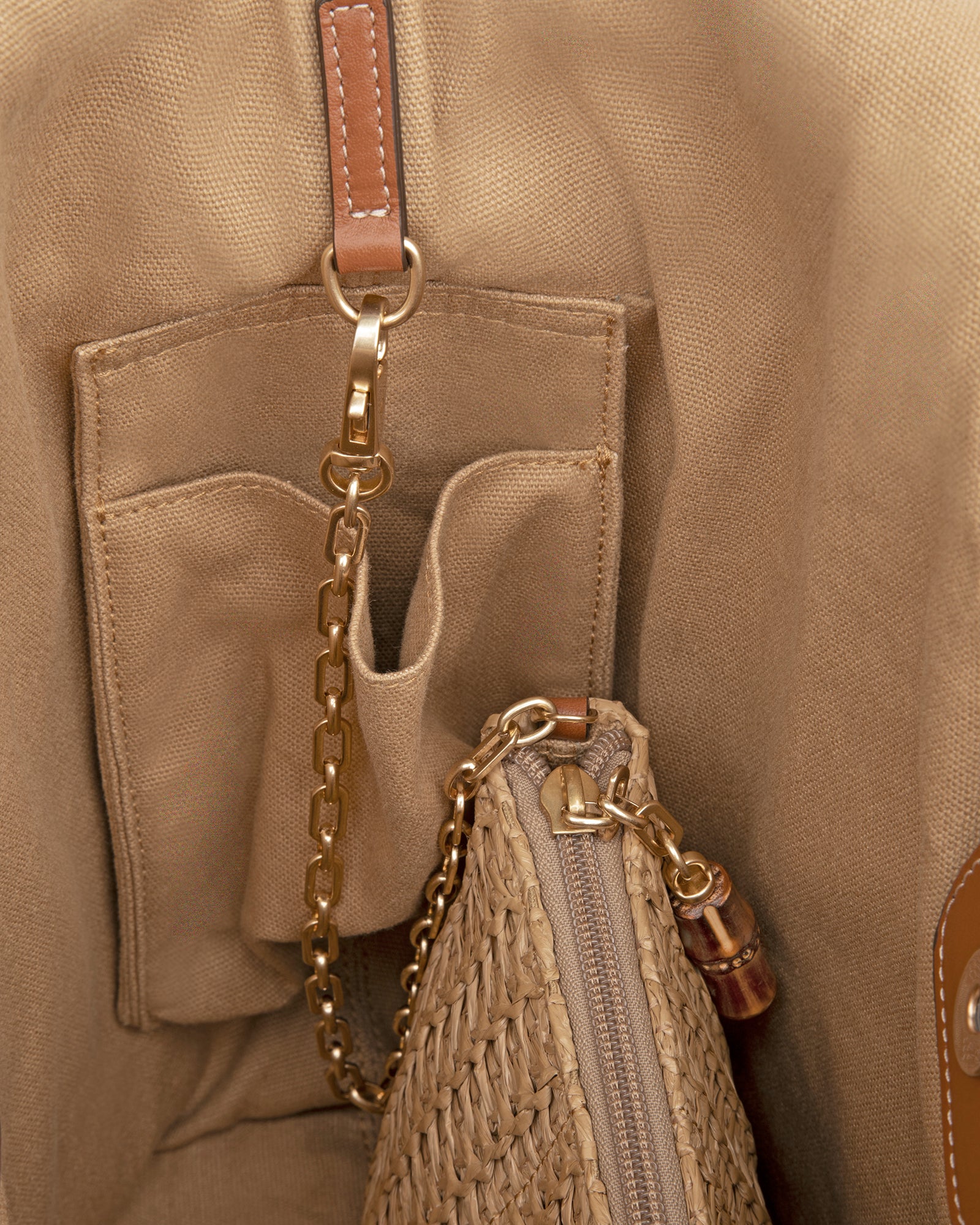 Mykonos Bag I Crochet Raffia Hobo with Storage | Eric Javits