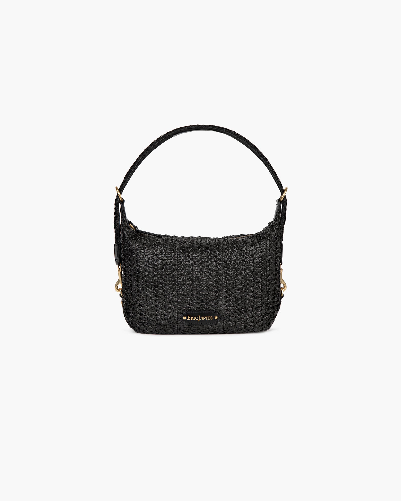 Jessica Straw Leather Hobo｜Mid-Size Handbag | Eric Javits