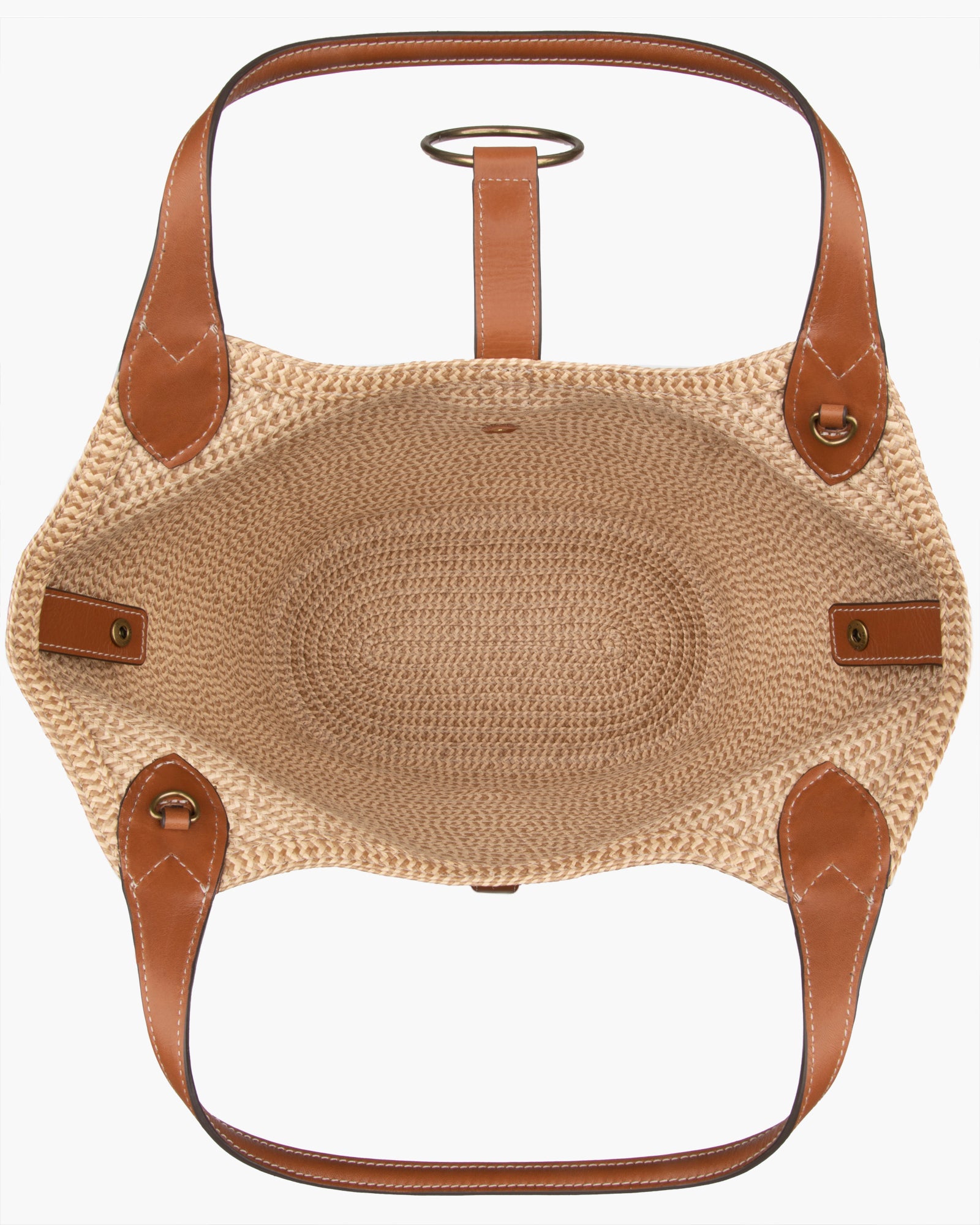 Trek Tote I Straw Tote Bag with Snap-Out | Eric Javits