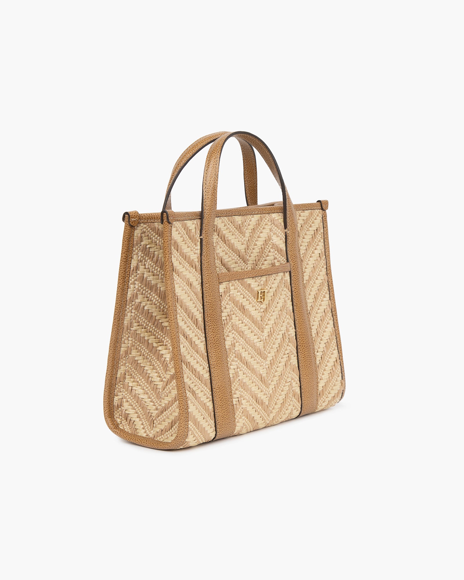 Toto Raffia I Handbag with Leather Framing | Eric Javits