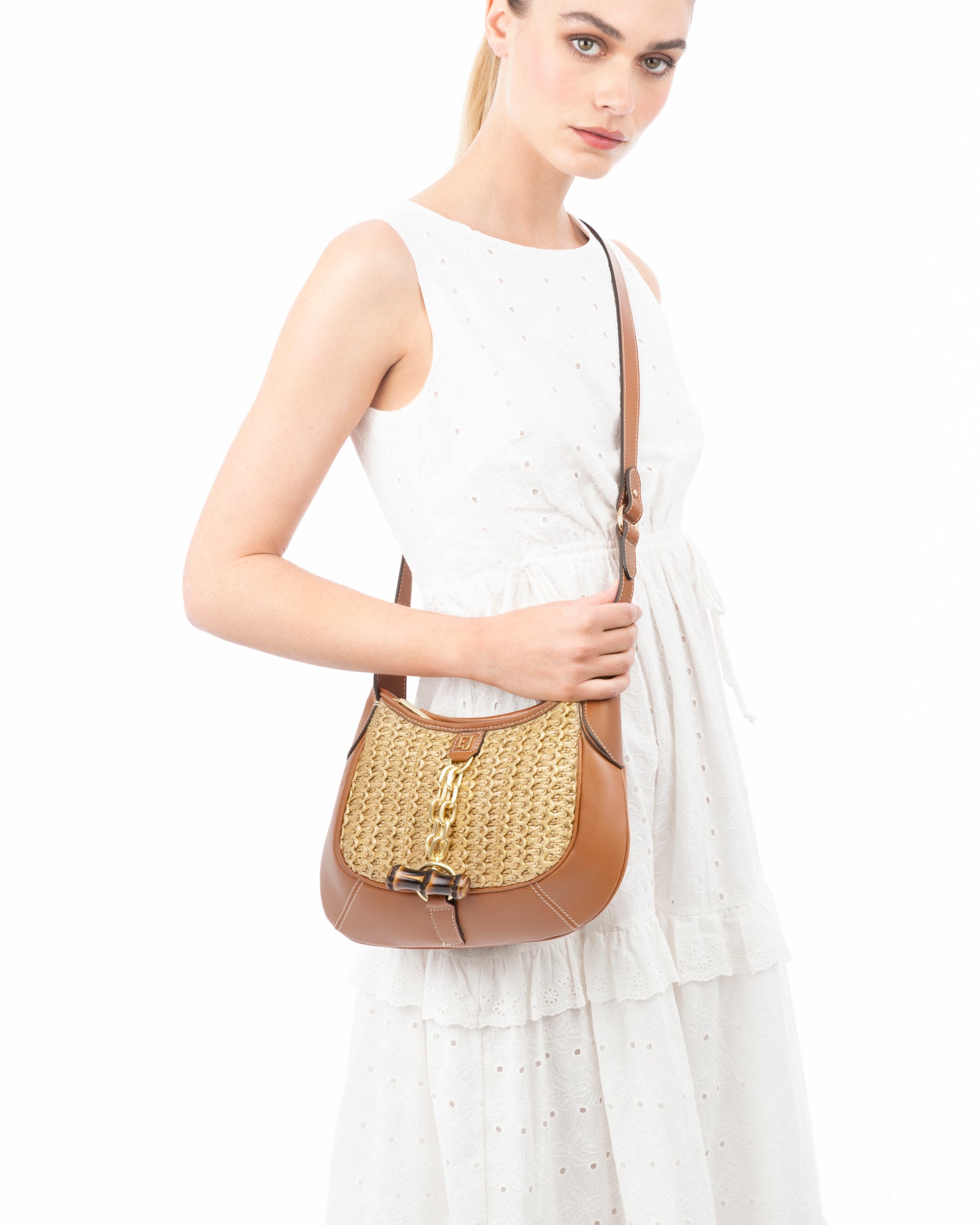 Lil Isle Hobo I Raffia Bag with Smart Storage | Eric Javits