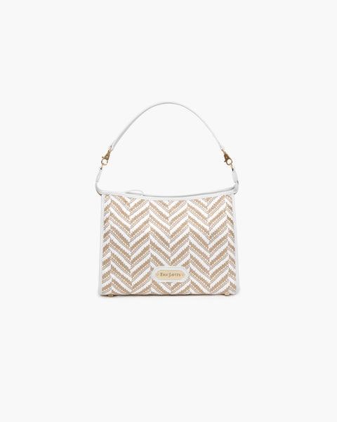 Zip Pouch I Raffia & Leather Travel | Eric Javits