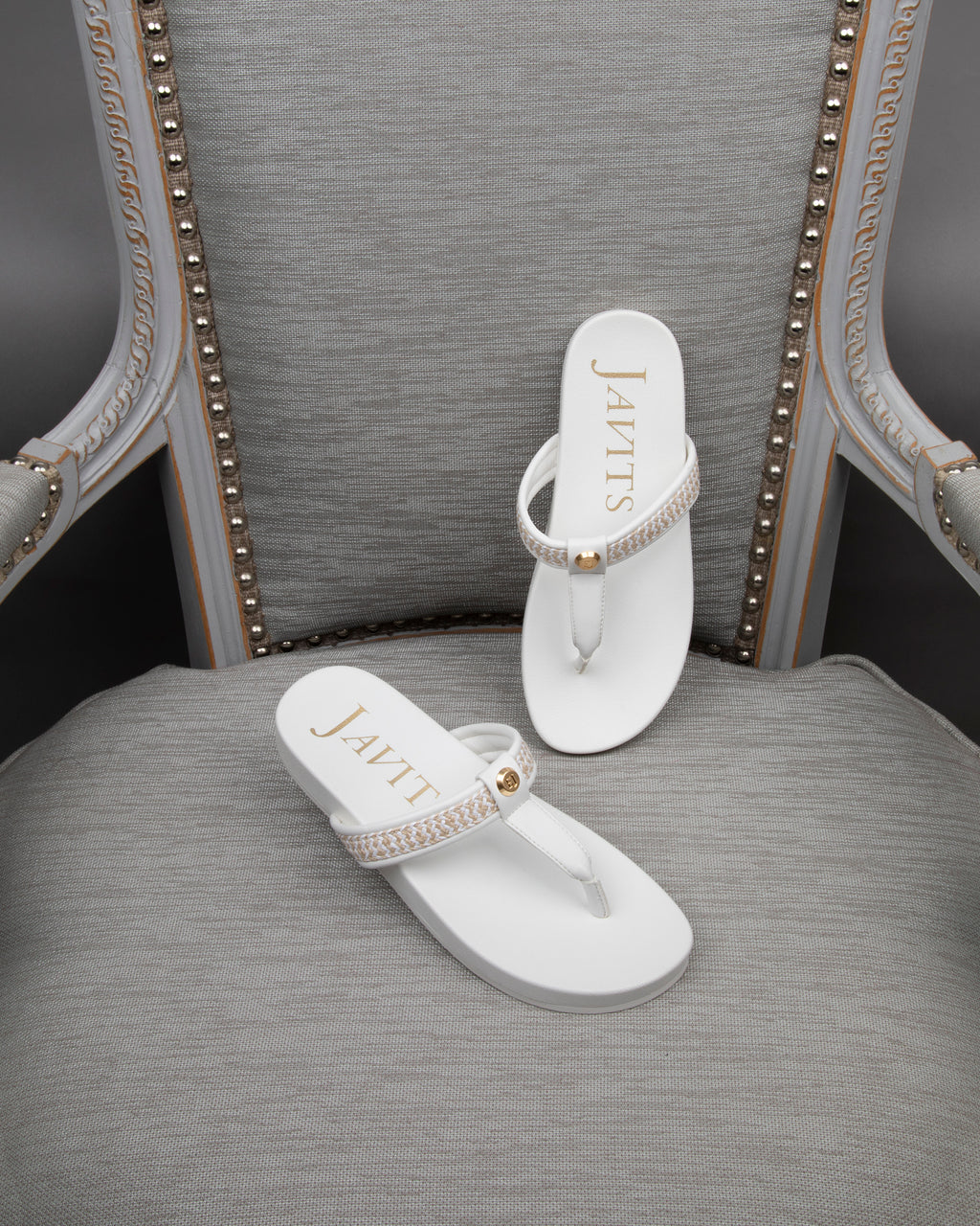 Squishee Flip Flop White Eric Javits
