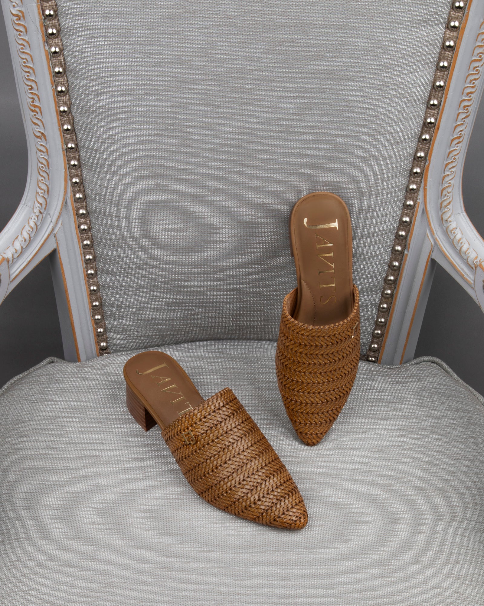 Aura Mule Saddle I Women's Weave Vegan | Eric Javits